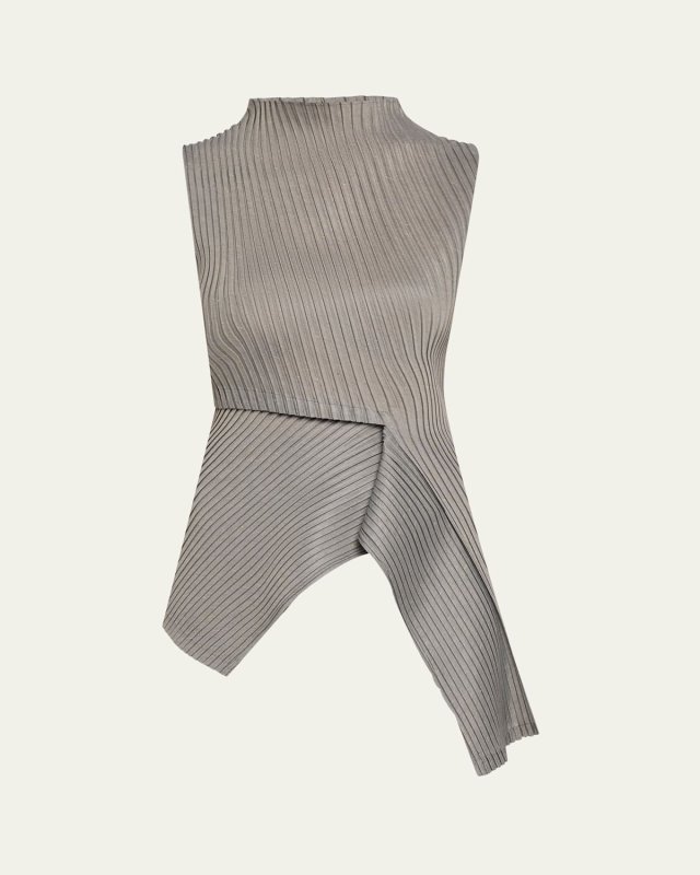 Restore Blend Pleats Sleeveless Top